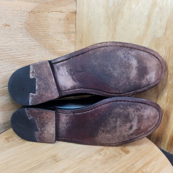 Cole Haan Classic Pinch Buckle Black Leather Loafers Dress Shoes